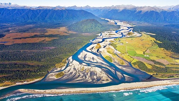 Haast River mouth, South Westland