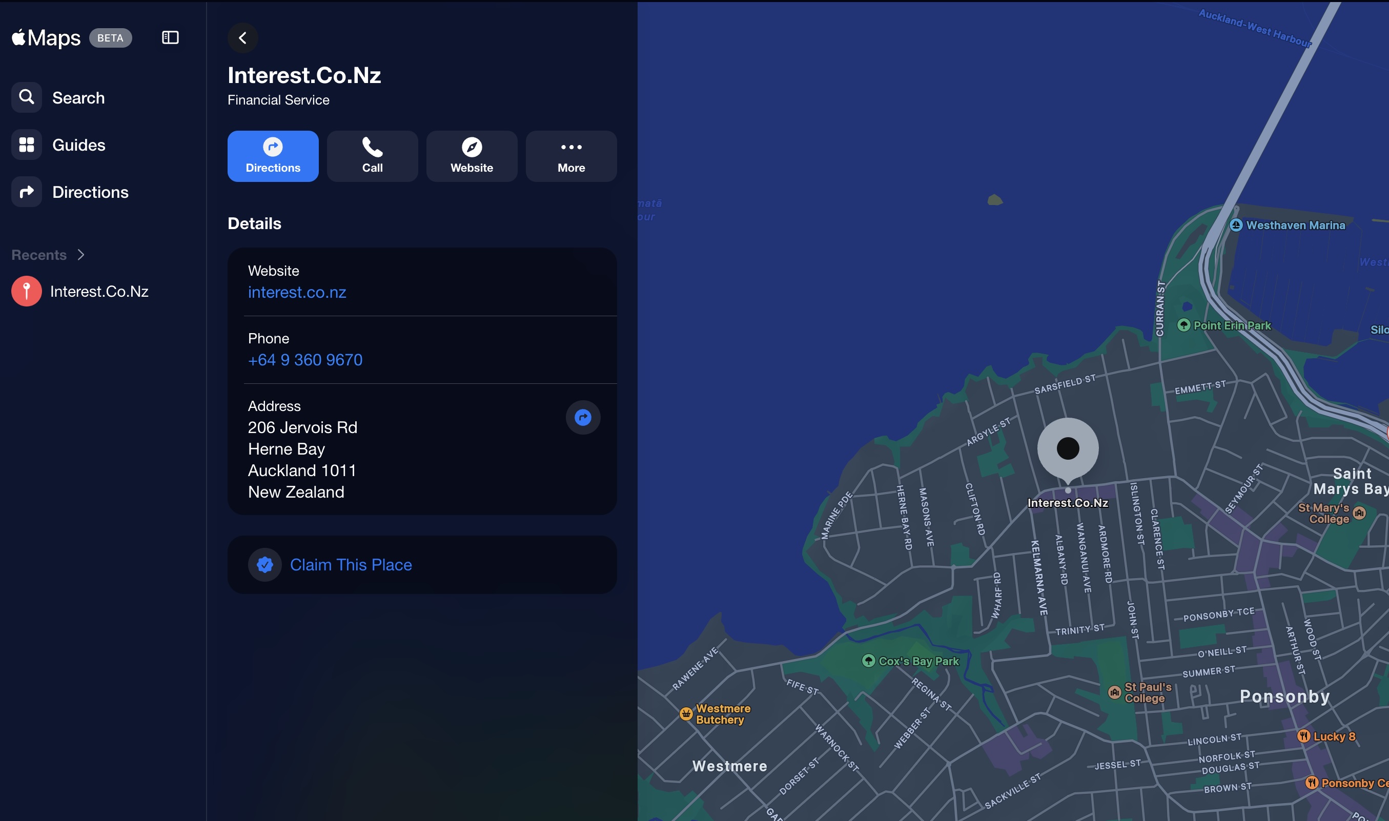 Apple Maps Web version