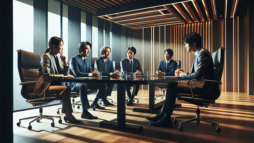 Japanese company meeting