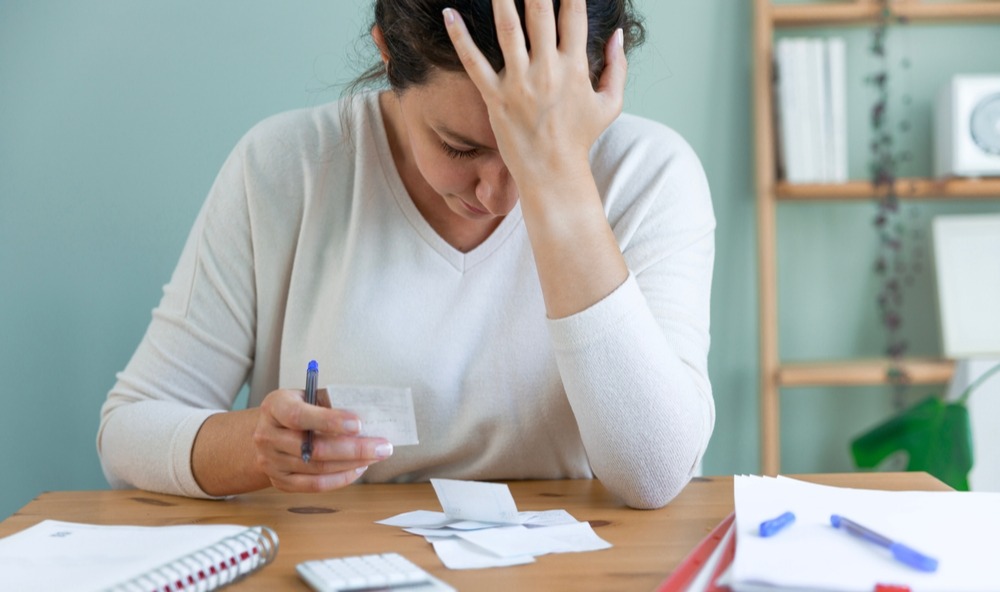 debt-stressed young person