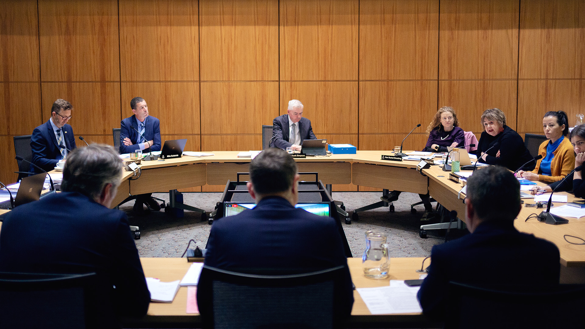 A select committee meeting at Parliament