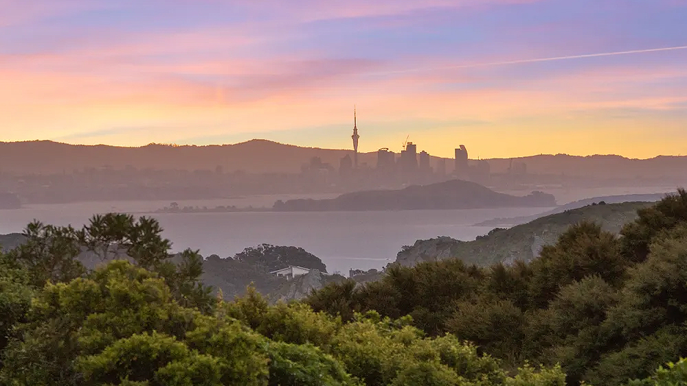 Auckland CBD from Waiheke Island