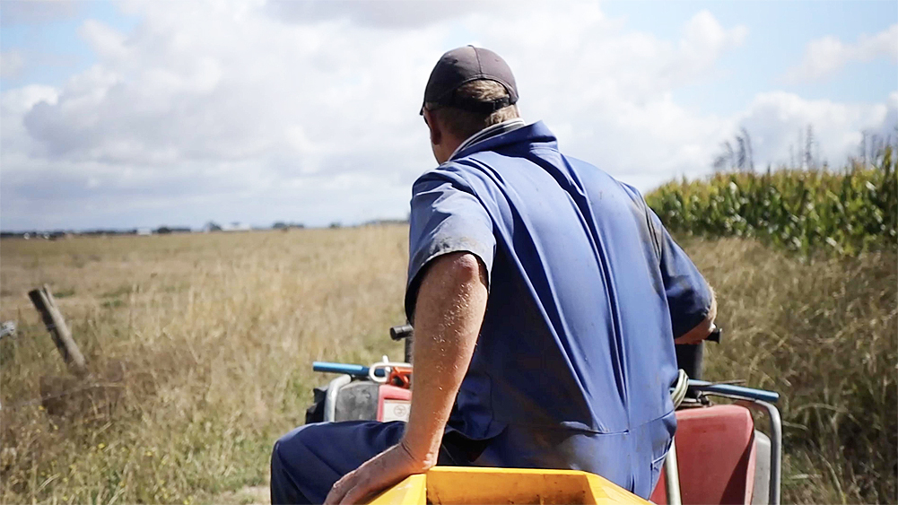 farmer on quad bike