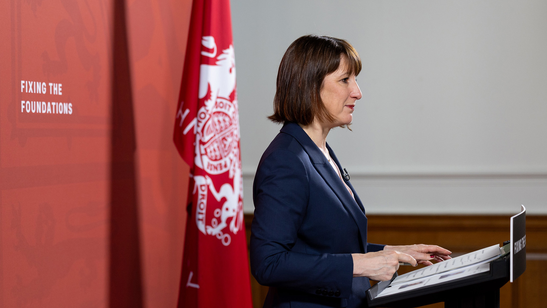 Chancellor Rachel Reeves holds a press conference on Fixing the Foundations at HM Treasury