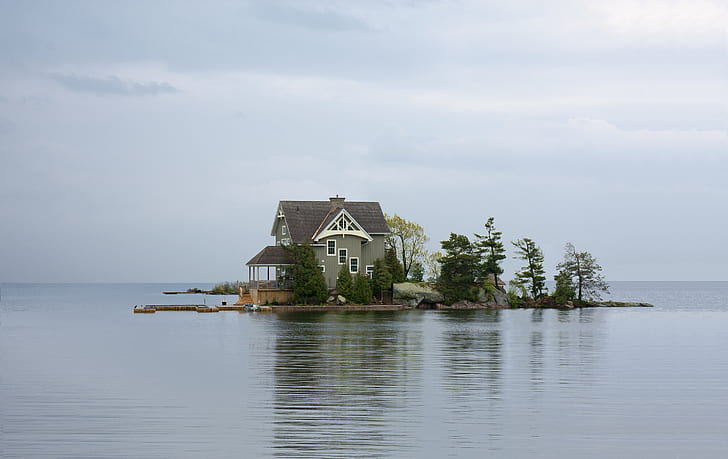 House on lake