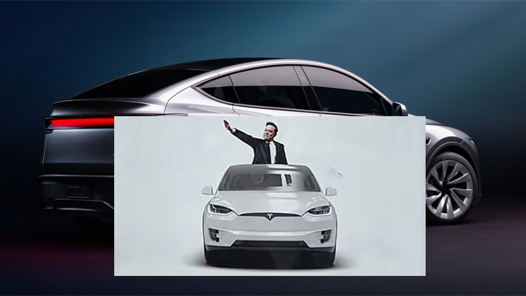 The new Tesla Model Y and Elon Musk's salute