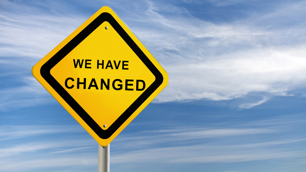 We have changed, sign