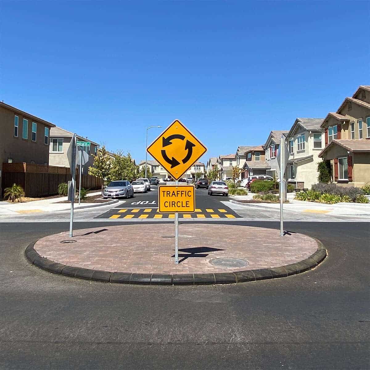 Roundabout sign