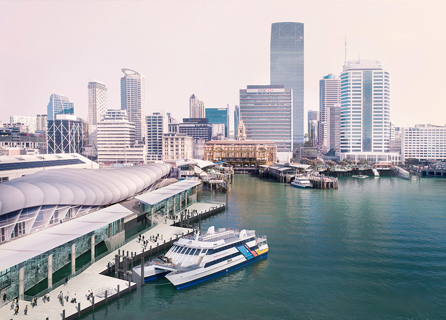 Port of Auckland in New Zealand