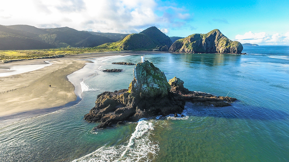 Whatipu Beach lighthouse, Manukau Heads, Auckland