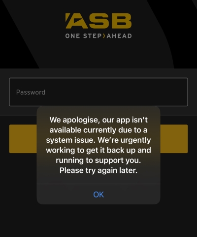 ASB app problem due to Crowdstrike update