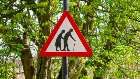 Elderly people sign