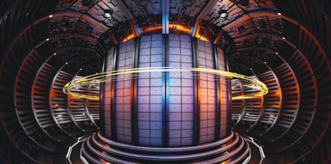 Art showing the interior of a tokamak - a doughnut-shaped fusion “reactor”. MeshCube / Shutterstock