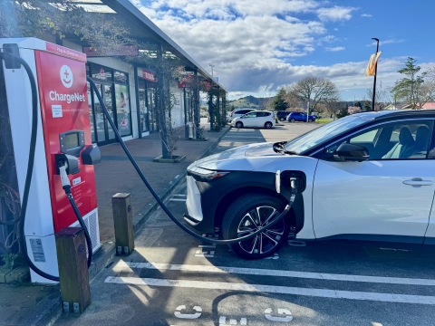 Toyota BZ4X charging. Photo: Juha Saarinen