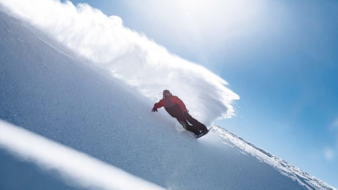 Snowboarder at Cardrona