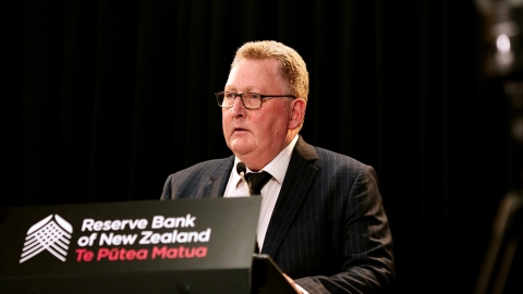 RBNZ governor Adrian Orr speaks at a press conference in November 2024