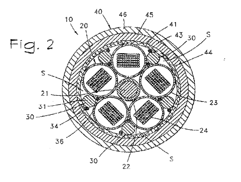 Optical cable patent drawing