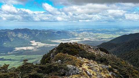 Ruahine Range east in Ruahine Forest Park, lower North Island.