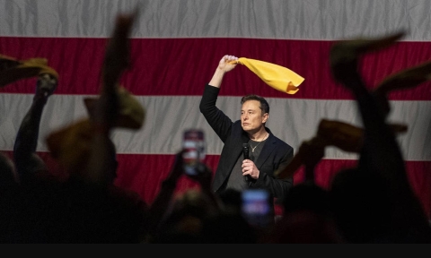 Musk waving yellow flag