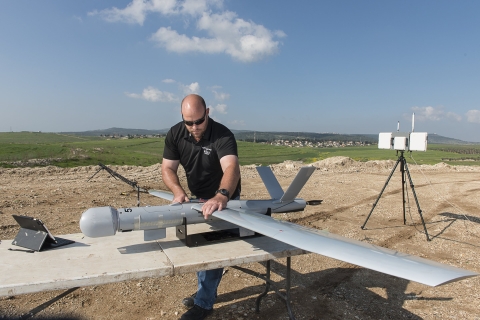 NSW Rural Fire Service drone being set up. Source: Ninox Robotics